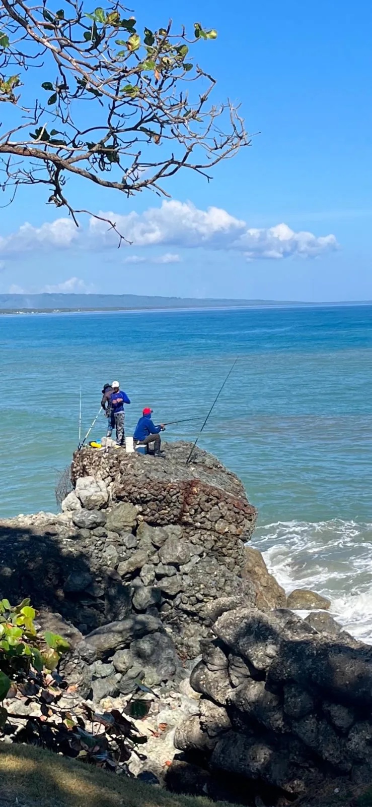 Fishing from the rocks