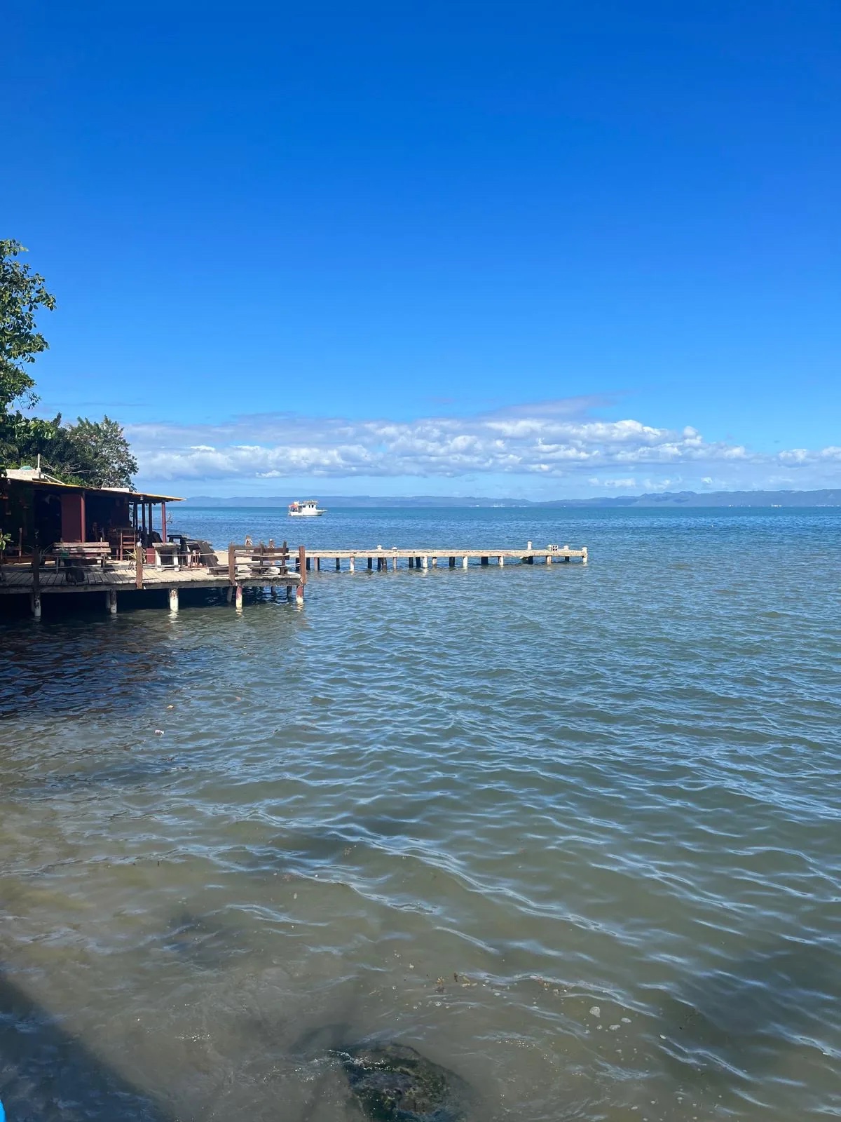 Wooden pier on the waterfront